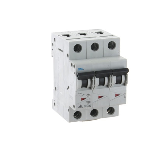 63AMP THREE POLE 3 PHASE MCB 6KA