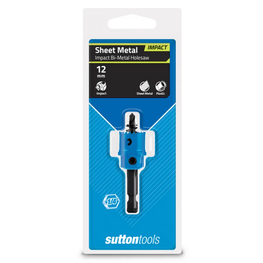 SUTTON 12MM 1/4-HEX SHANK BI-METAL SHEETMETAL HOLESAW