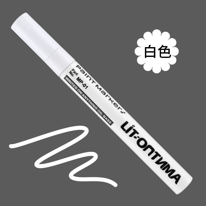 White Bullet Point Paint Marker