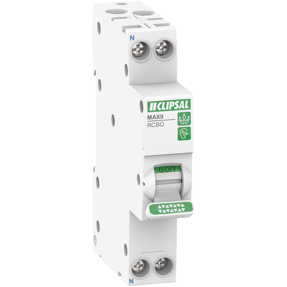 Clipsal MAX9 1P+N Slim RCBO 30mA – THE METER HUB