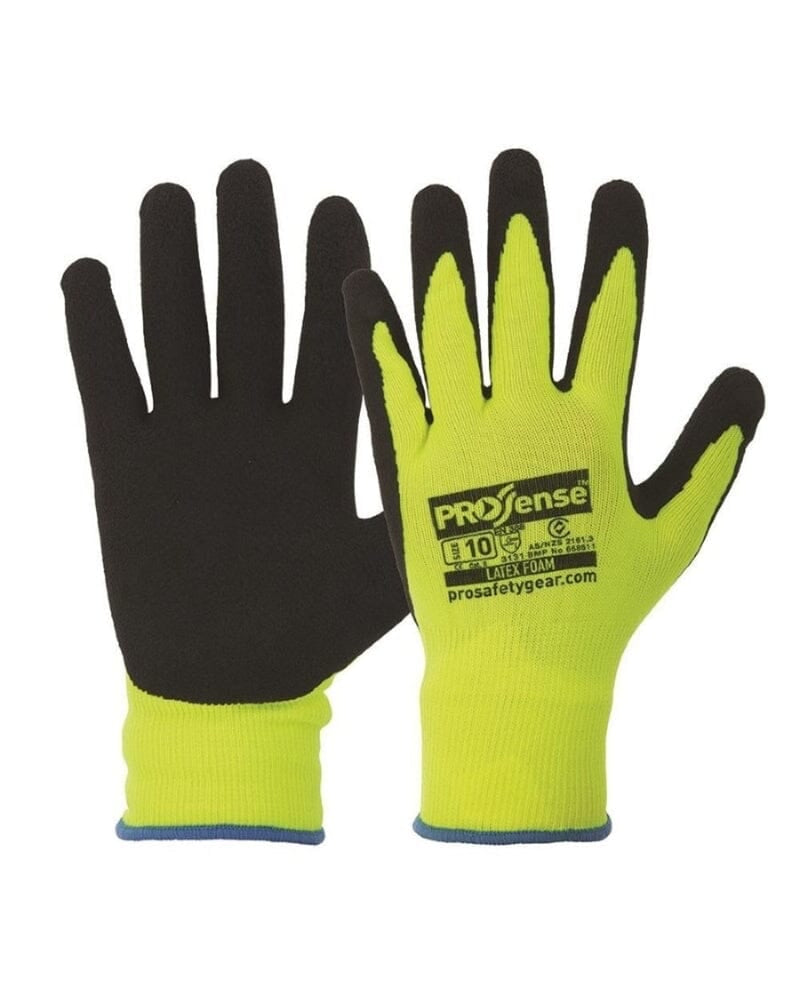 Latex foam handling gloves ￼- Size 9