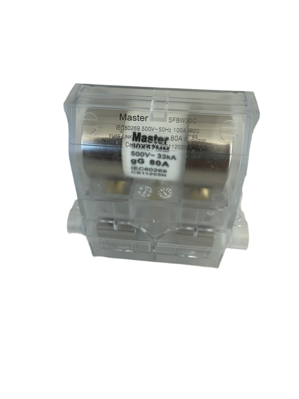 100A HRC Service Fuse + 80A Cartridge - Clear Back Wired - NSW - SALE ...