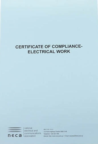 CERTIFICATE OF COMPLIANCE - CCEW