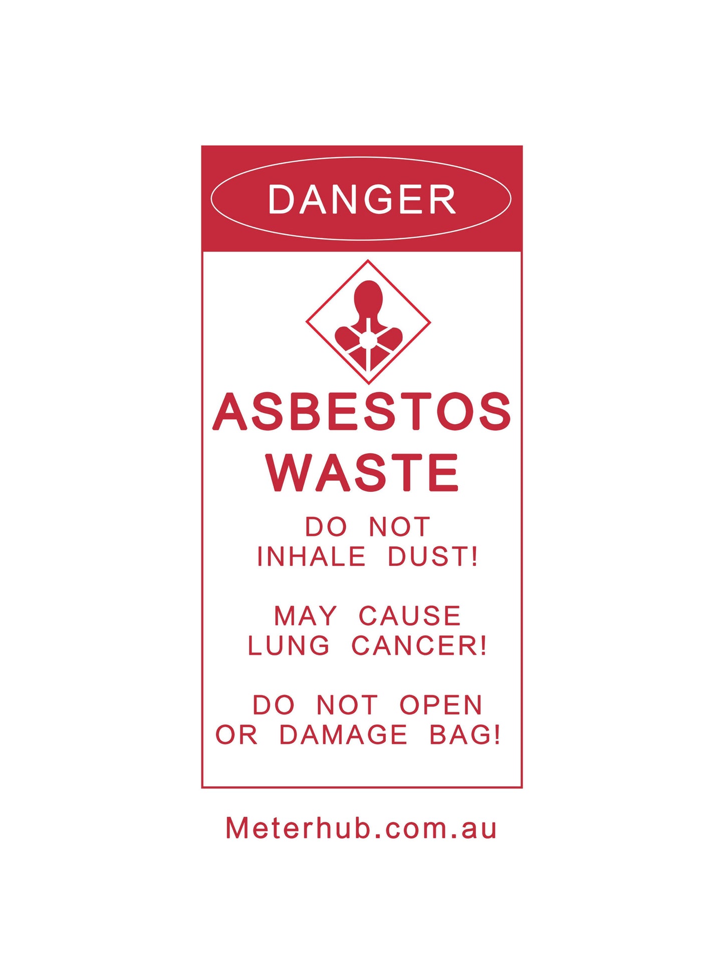 Printed Asbestos Bag - Size 450x600 -